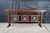 Late 20th Century Mission Arts & Crafts Leaded Stained Glass Cherry Console Hall Sofa Table 72" For Sale - Image 6 of 14