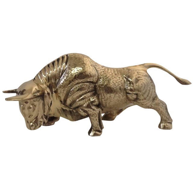 Brass Bull Sculpture Chairish