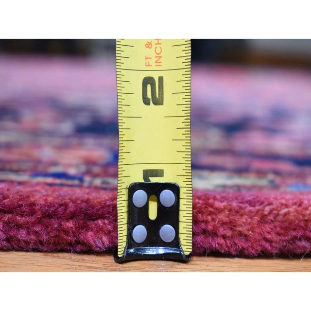 Antique Persian Moharajan Sarouk Red Hand Knotted Wool Rug For Sale - Image 9 of 11