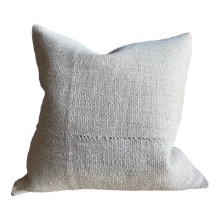 Vintage Rug Pillow Cover With Original Seams For Sale