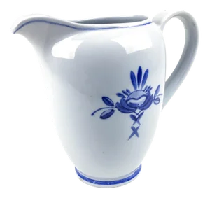Arabia Blue Rose Pattern Vintage Pitcher or Vase