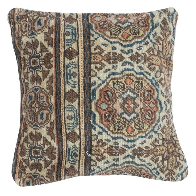 Traditional 16"x16" SET OF 2 - Vintage Cushion Covers. Turkish Square Throw Pillow Covers For Sale - Image 3 of 4