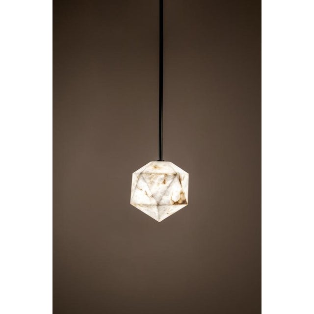 Stone Meteorite 24 Pendant Lamp by United Alabaster For Sale - Image 7 of 8