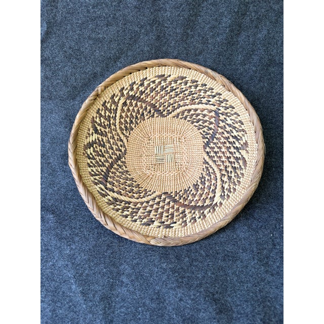 Textile Vintage Hand Woven Tonga Basket For Sale - Image 7 of 10