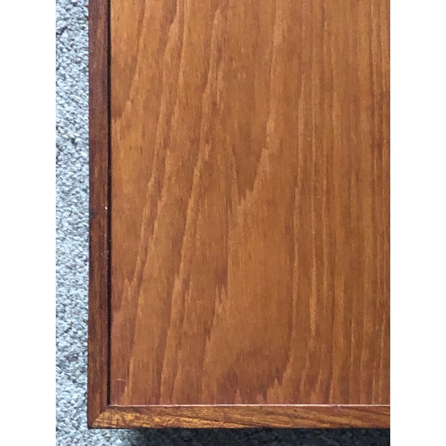 Vintage Mid Century Modern Solid Teak Serving Tray For Sale - Image 11 of 11