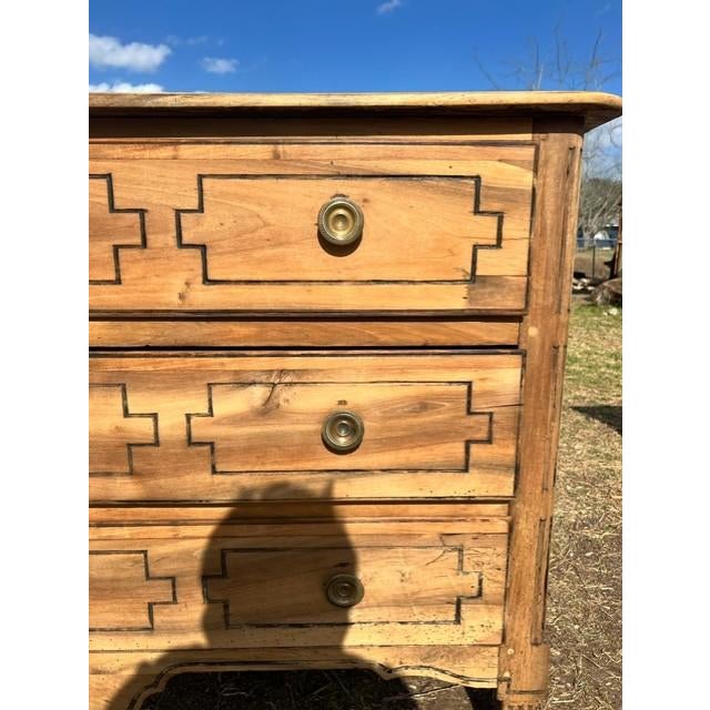 18th Century Louis XVI Solid Walnut Bleached Marble Top Chest of Drawer / Commodes For Sale - Image 13 of 15
