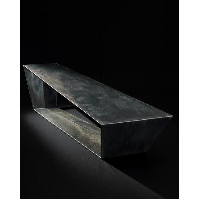 Contemporary Noaxis Bench in Aluminium by Orfeo Studio For Sale - Image 3 of 12