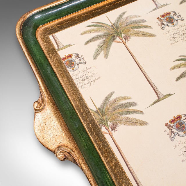 Cream Pair of Vintage Florentine Serving Trays, Italianate Afternoon Tea Platter, 1970 For Sale - Image 8 of 10