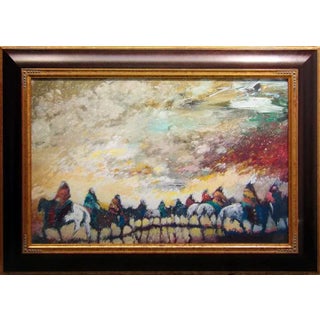 "Reflections Under a Summer Sky #6" Contemporary Earl Biss Giclee Print on Canvas, Framed For Sale