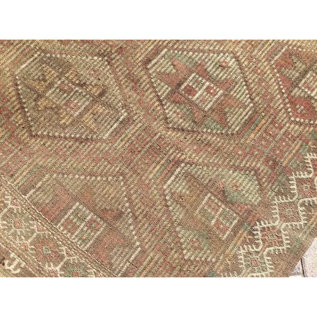 Textile Vintage Pale Turkish Kilim Rug X For Sale - Image 7 of 10
