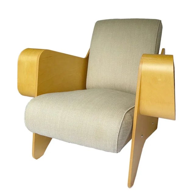 Beige Birch Lounge Chair by Marcel Breuer, 1990s For Sale - Image 8 of 8