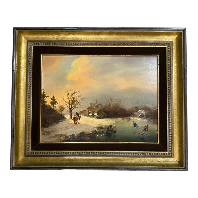 1970s Dutch Oil Painting - Simons For Sale