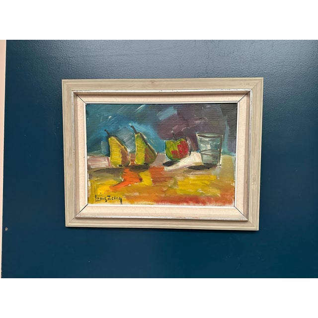 Louis Zelig, Fruit, 1960s, Oil on Canvas, Framed 72 × 55 Cm For Sale - Image 18 of 18