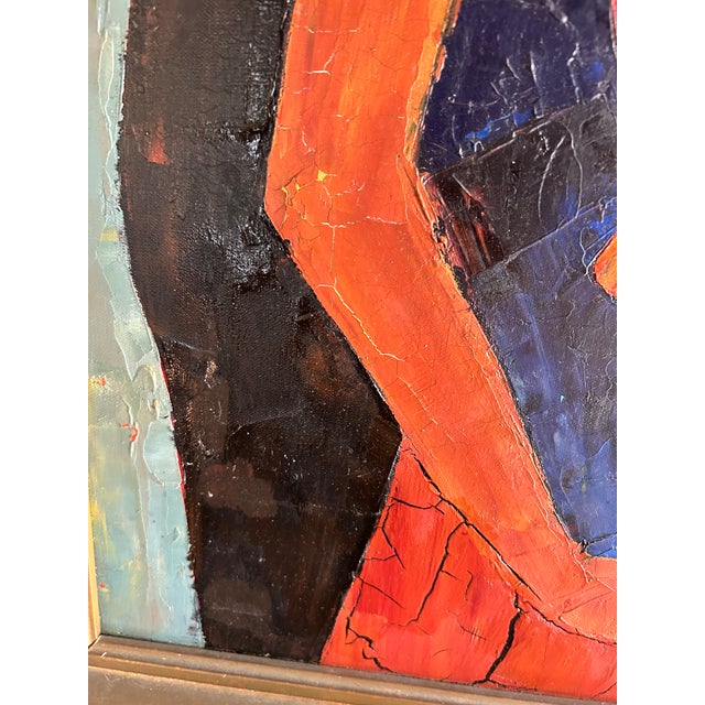 Tony Agostini Modernist Still Life With Pitcher, Vase and Fruit Painting For Sale - Image 10 of 12