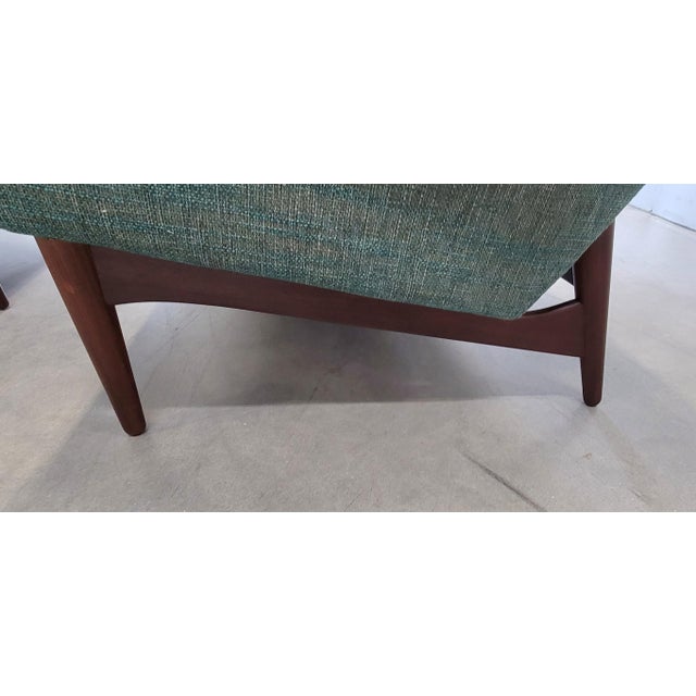 Turquoise Mid Century Sofa h.w Klein for Bramin For Sale - Image 8 of 17
