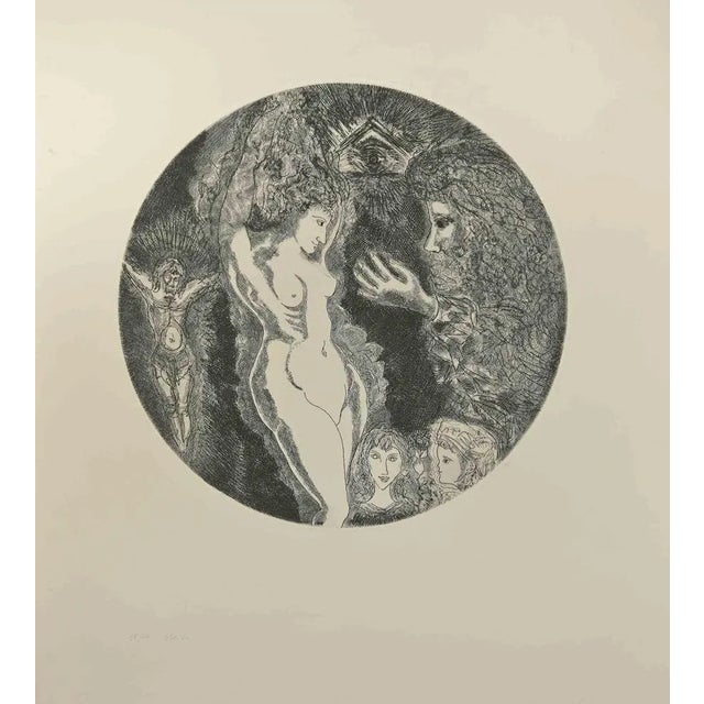 Divine Providence is an etching on paper realized by Gian Paolo Berto , in 1970s. Hand-signed on the left corner and...