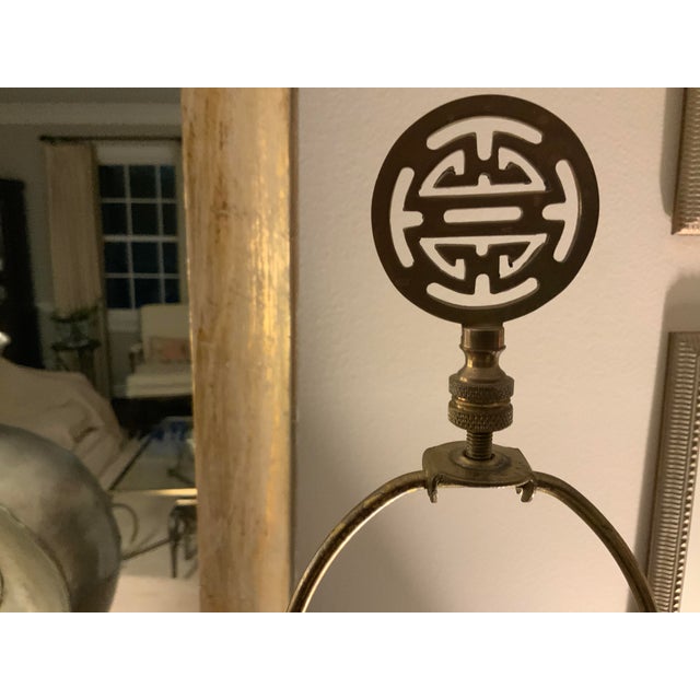 Frederick Cooper 1980s Asian Inspired Frederick Cooper Lamps With Brass Appointments For Sale - Image 4 of 15
