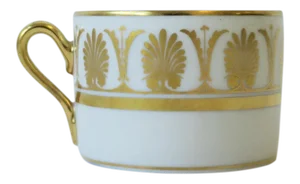 Richard Ginori Designer Italian White and Gold Coffee or Tea Cup - 8 Available