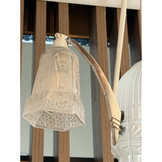 1930s French Art Deco Light Fixture For Sale - Image 4 of 6