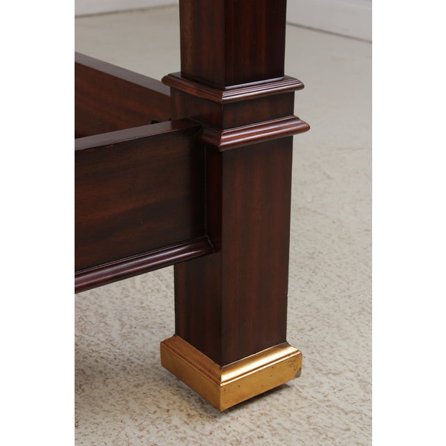 Maitland Smith George III Style King Size Mahogany Tester Canopy Bed For Sale - Image 18 of 18