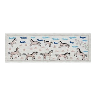 Blush Horse Suzani Wall Hanging For Sale