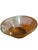 Vintage Amber Textured Art Glass Bowl | Mid Century Modern Decorative Centerpiece For Sale - Image 4 of 8