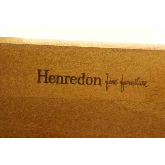 Henredon 3 Drawer Oak Nightstand Accent Chest For Sale - Image 9 of 10