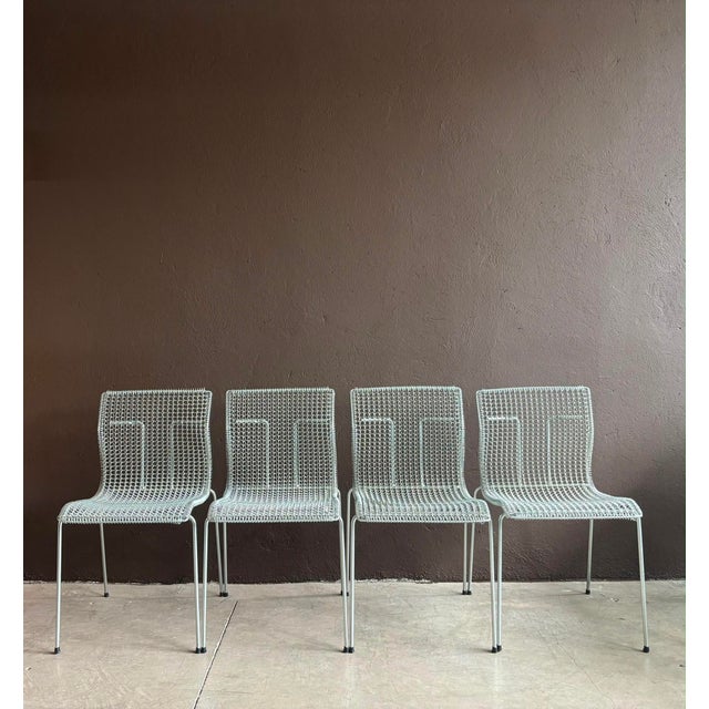 Galvanized Metal Rascal Dining Chairs by Niall O'Flynn for Spectrum, 1997, Set of 4 For Sale - Image 6 of 6