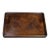 Huali Rosewood Burl Wood Tray With Brass Corners For Sale