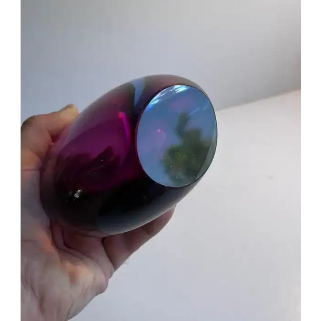 Mid 20th Century Mid 20th Century Murano Glass Sommerso Stem Vase For Sale - Image 5 of 13