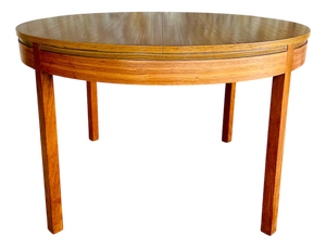 Mid-Century Extendable Teak Dining Table with Butterfly Leaf from Van Pelt, 1960s