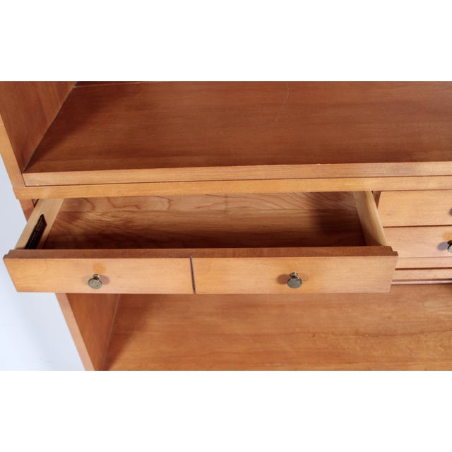 1950s 1950s Paul McCobb Planner Group Maple Modular 3 Piece, 4 Drawer Shelves - Bookcase For Sale - Image 5 of 17