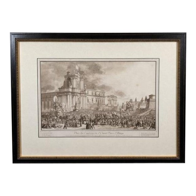 18th-Century French Etching — Papal Civic Ceremony, Rome (1777) For Sale