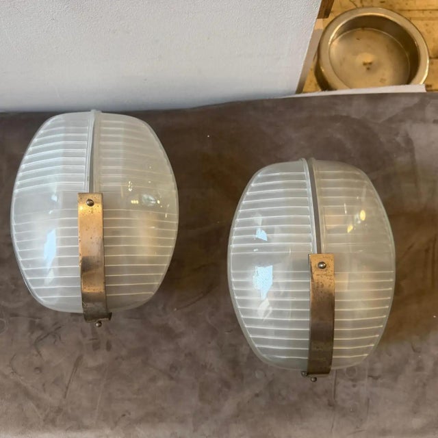 1961 Set of Two Space Age Lambda Wall Sconces by Vico Magistretti for Artemide For Sale - Image 12 of 16