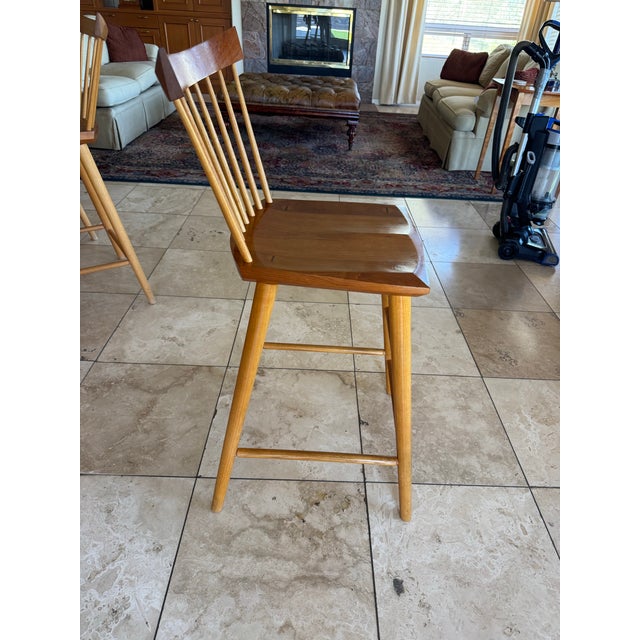 Thomas Moser Eastward Bar Stools (4) For Sale - Image 9 of 12
