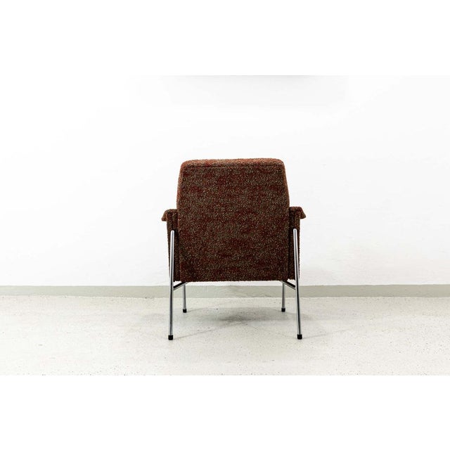 Brown Vintage Metal Lounge Chair, 1960s For Sale - Image 8 of 18
