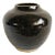 Vintage Small Black Ceramic Jar For Sale