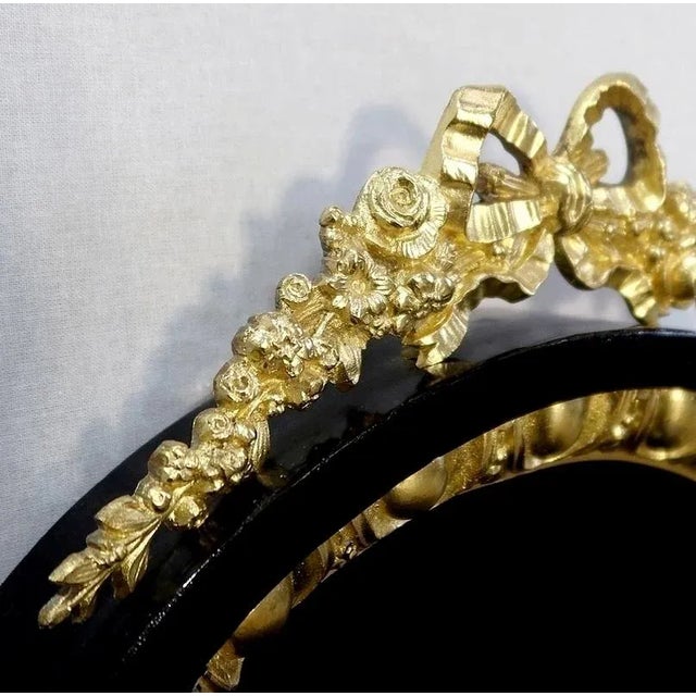 Small Napoleon III Mid 19th Century Black Wooden Desk For Sale - Image 11 of 18