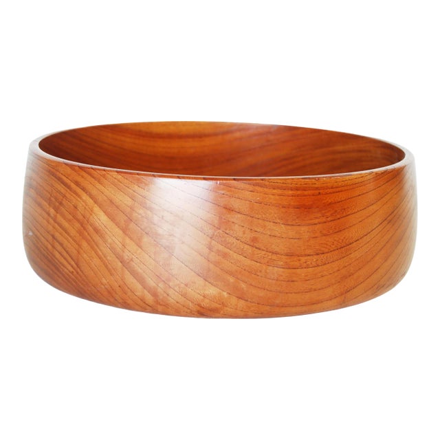 Mid Century Danish Modern Teak Salad Serving Bowl, Chairish