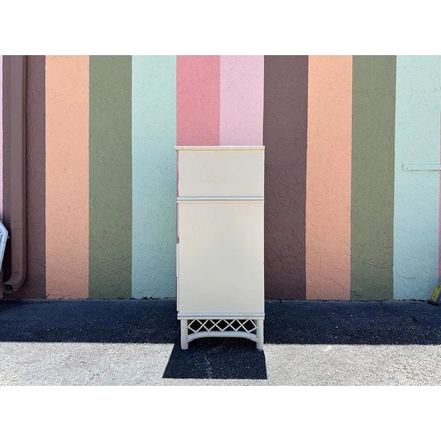 Mid 20th Century Palm Beach Regency Ficks Reed Faux Bamboo Tall Chest For Sale - Image 12 of 12