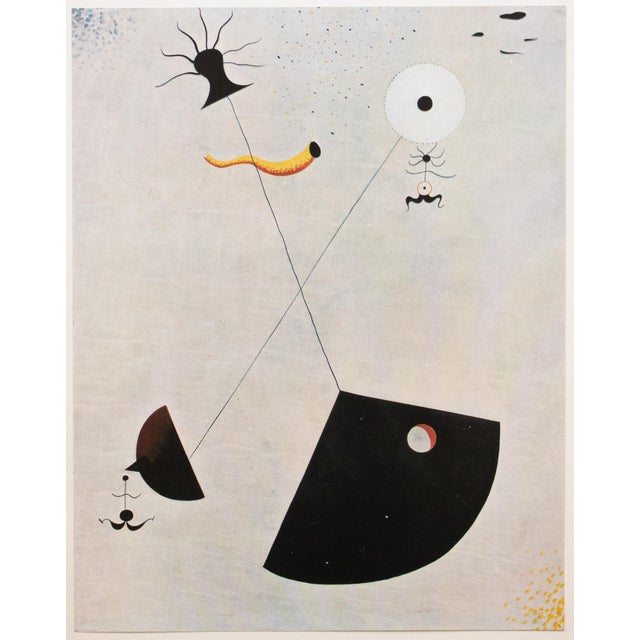An excellent period offset lithograph, print, of the painting "Maternity" (1924) by Joan Miró. Comes from a First Limited...