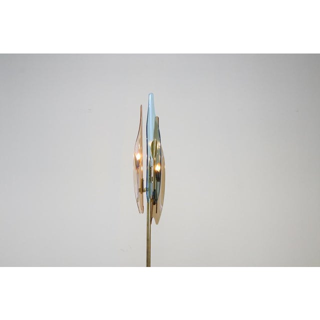 Metal Vintage Dahlia Floor Lamp by Max Ingrand for Fontana Arte, 1958 For Sale - Image 7 of 18