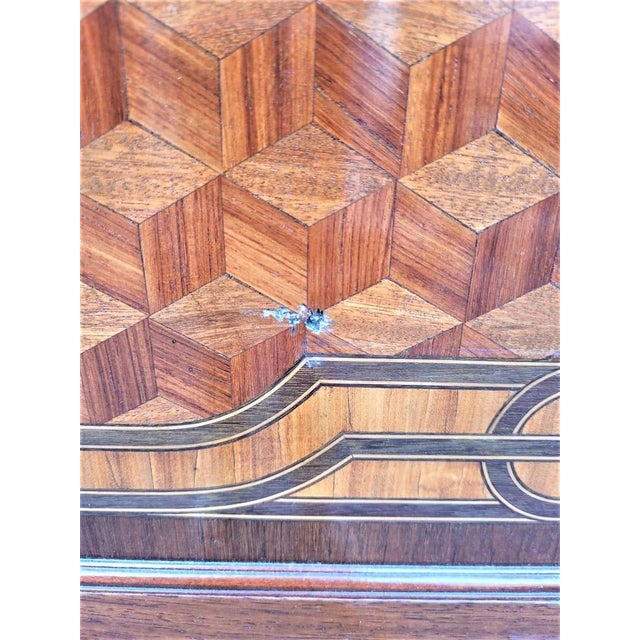 Grand Secretary with Flap in Marquetry, Late 19th Century For Sale - Image 12 of 18