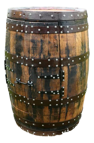 Vintage Scottish Oak Whiskey Barrel, 1950s