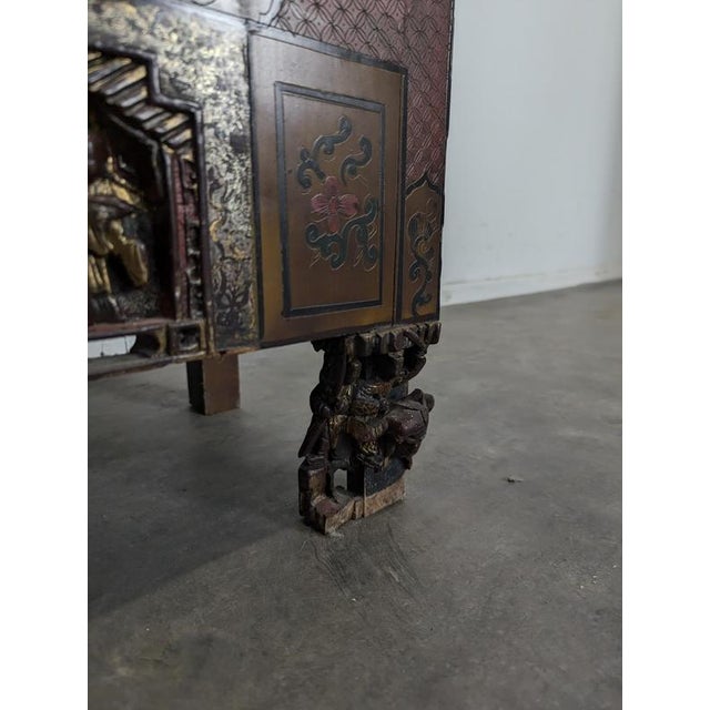 Chinese Richly Carved Display Cabinet, 1900s For Sale - Image 11 of 12
