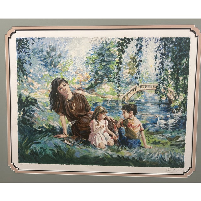 French 1980s Eva Makk “Realities of Joy” Signed Limited Edition Serigraph 69/275, Large Matted Print For Sale - Image 3 of 18