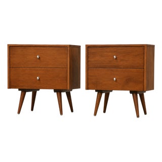 1950s Refinished Paul McCobb Planner Group Maple Nightstands - A Pair For Sale