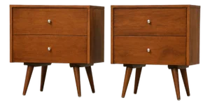 1950s Refinished Paul McCobb Planner Group Maple Nightstands - A Pair