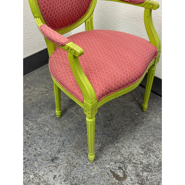 Wood Custom Louis XVI-Style Armchair For Sale - Image 7 of 12