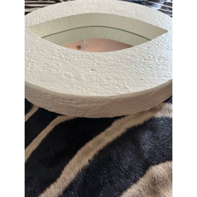 Vintage Plaster Eye Mirror For Sale In Los Angeles - Image 6 of 11